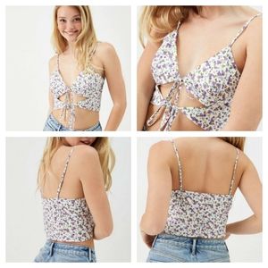 NWOT LA Hearts Double Tie Front Cami Top